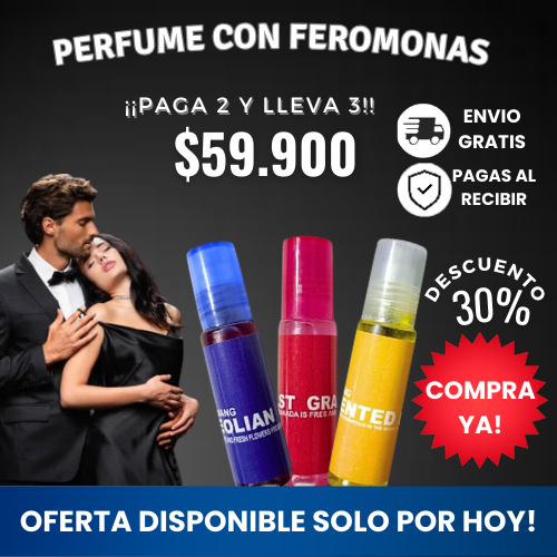 Perfume Roll On Con Ferormonas x 3